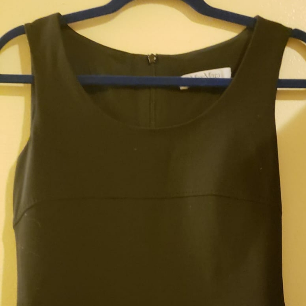 maxmara size 6 black sleeveless dress